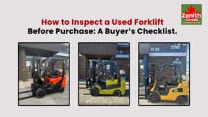 Inspect a used forklift