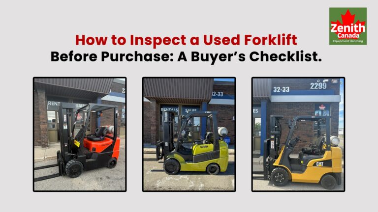 Inspect a used forklift