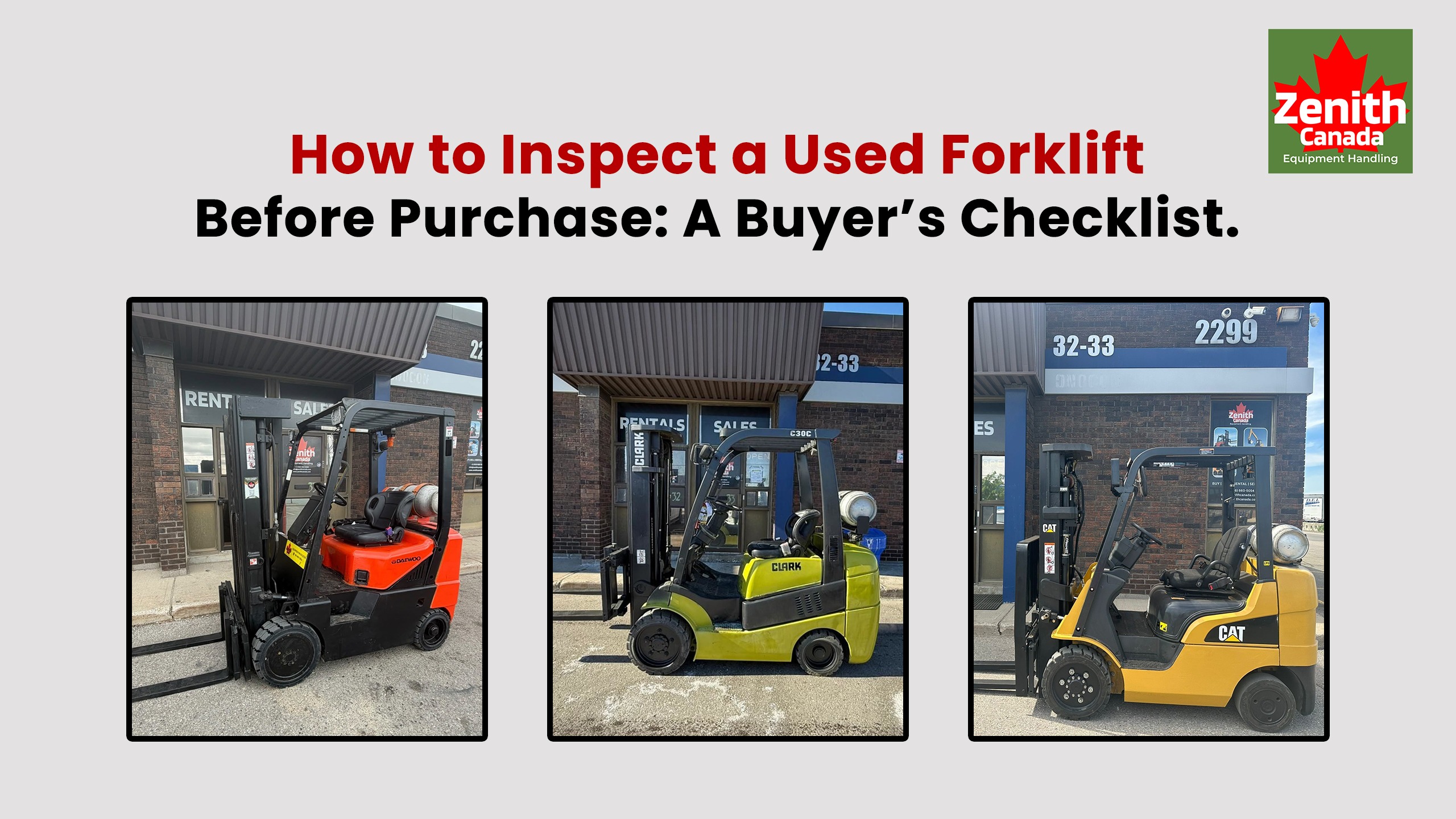 Inspect a used forklift
