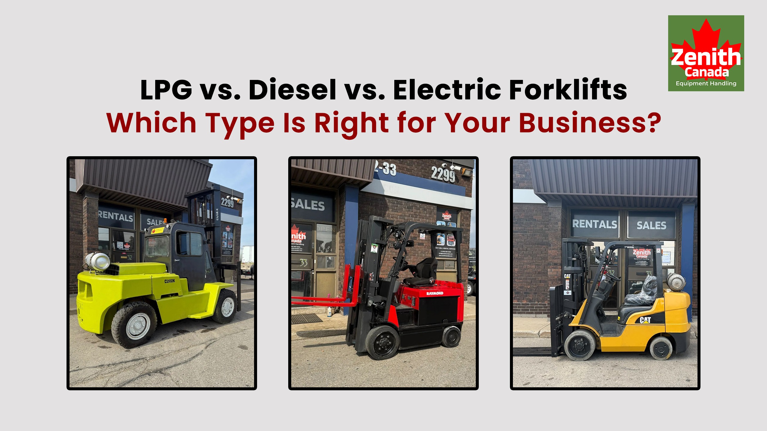 LPG vs. Diesel vs. Electric Forklifts